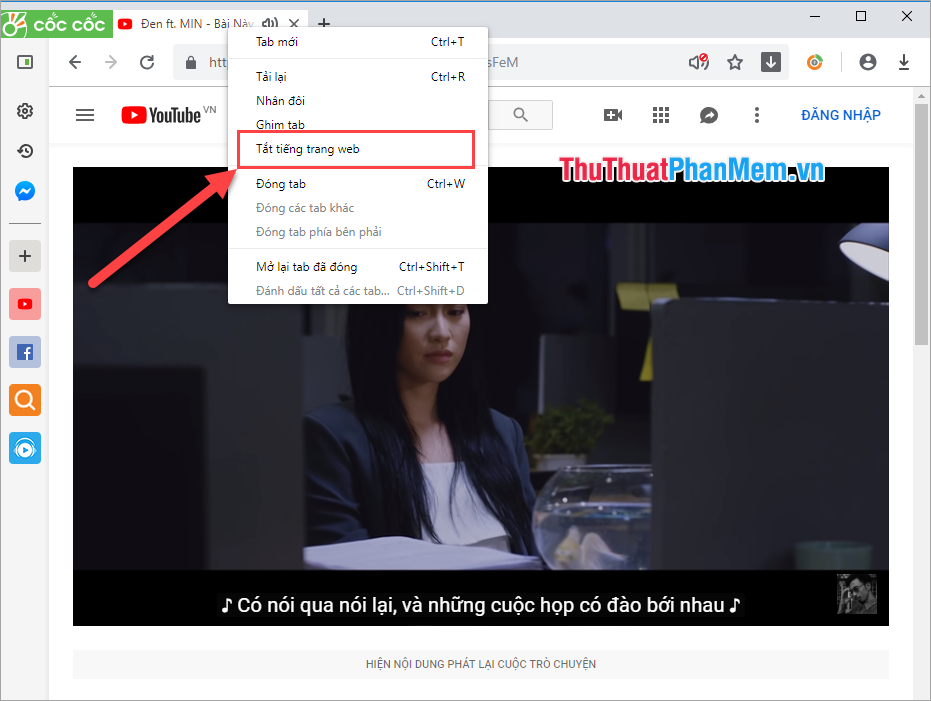 How to turn off the sound on Chrome browser tab, Coc Coc, Firefox Picture 10