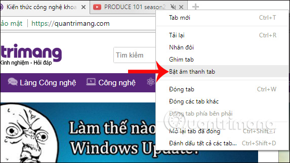 How to turn off the sound on Coc Coc Browser tab Picture 7