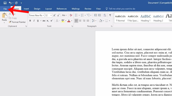 How to turn off the Start interface on Word 2016 Picture 2