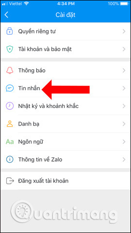 How to turn off the suggestion of writing a message on Zalo Picture 9