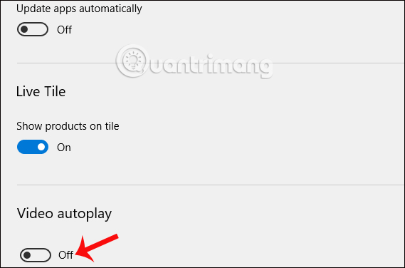 How to turn off videos that run automatically in Microsoft Store Picture 3