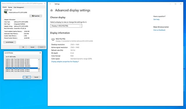 How to turn on 144Hz (or higher) on dedicated gaming screens Picture 2