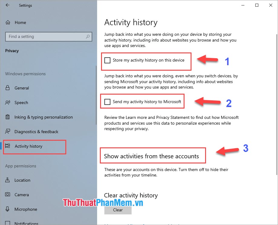 How to turn on and off the Timeline feature on Windows 10 Picture 4