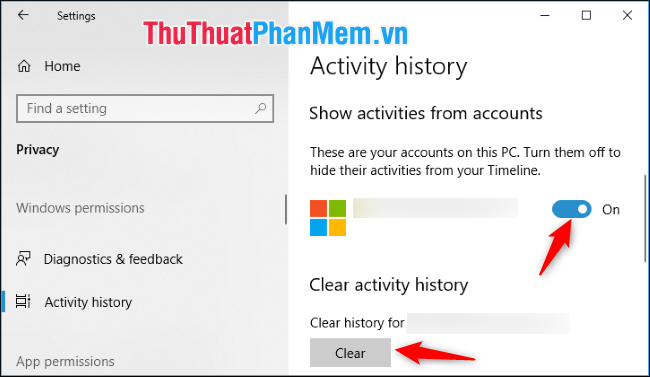 How to turn on and off the Timeline feature on Windows 10 Picture 5