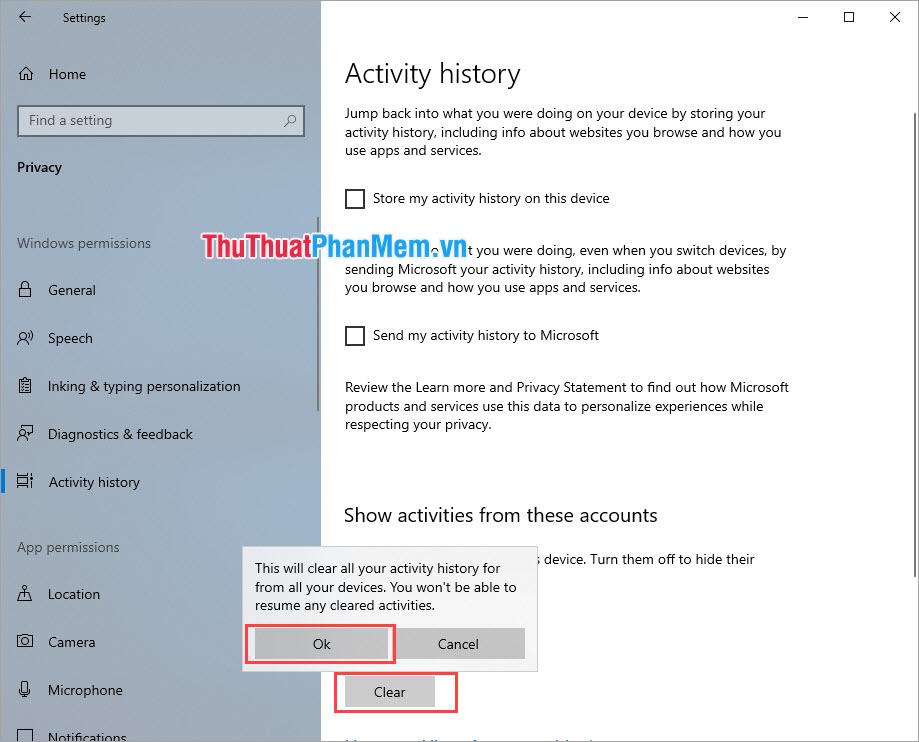 How to turn on and off the Timeline feature on Windows 10 Picture 6