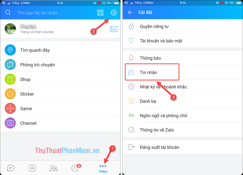 How to turn on chat bubbles in Zalo like Messenger Picture 1