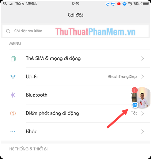 How to turn on chat bubbles in Zalo like Messenger Picture 3