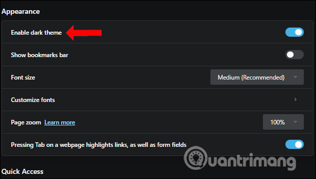How to turn on dark background mode on Opera Picture 6