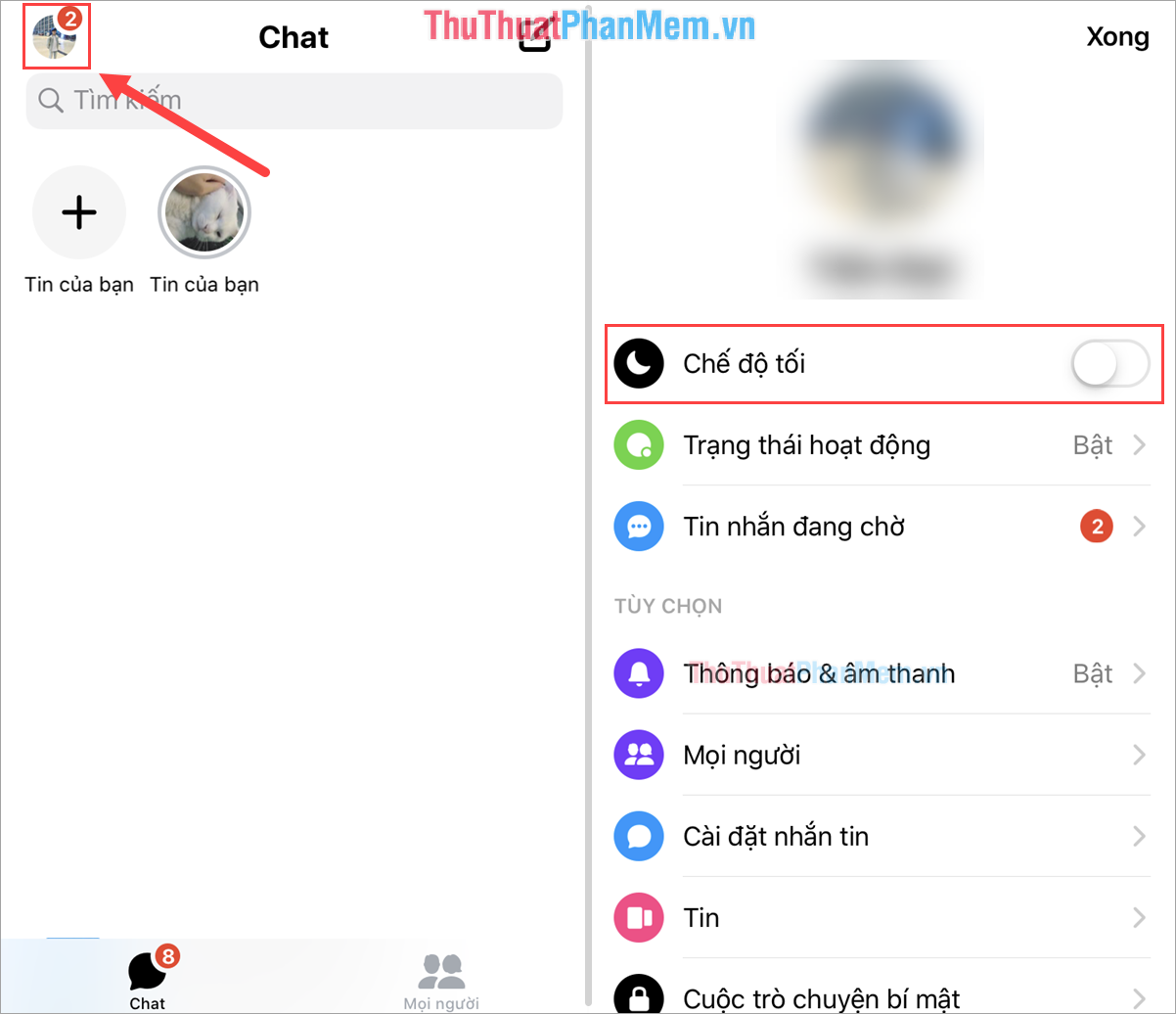 How to turn on Dark Mode Messenger Picture 5