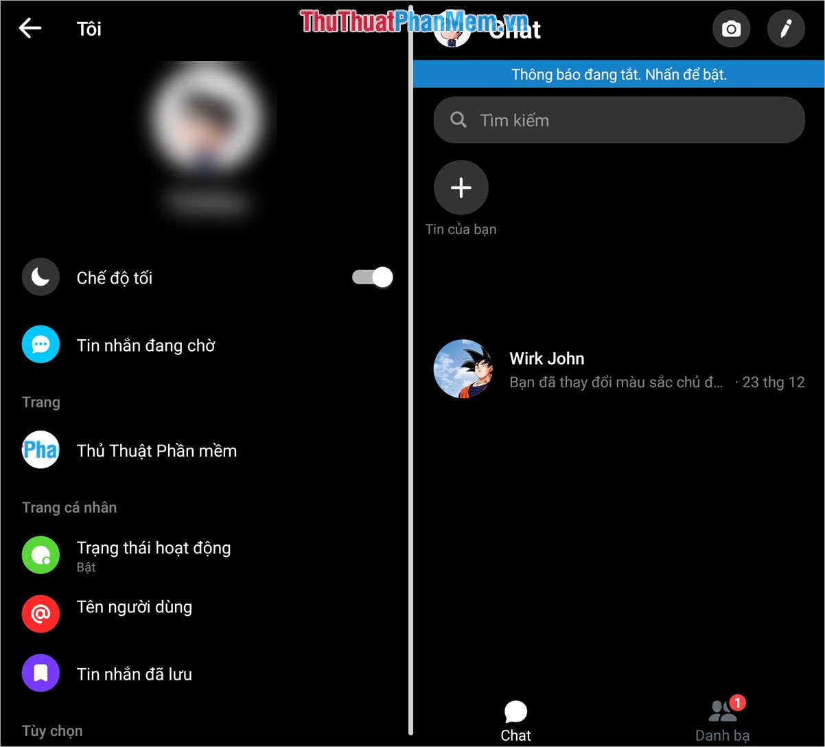 How to turn on Dark Mode Messenger Picture 8