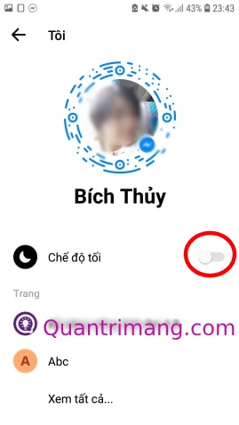 How to turn on Dark Mode on Messenger Picture 2