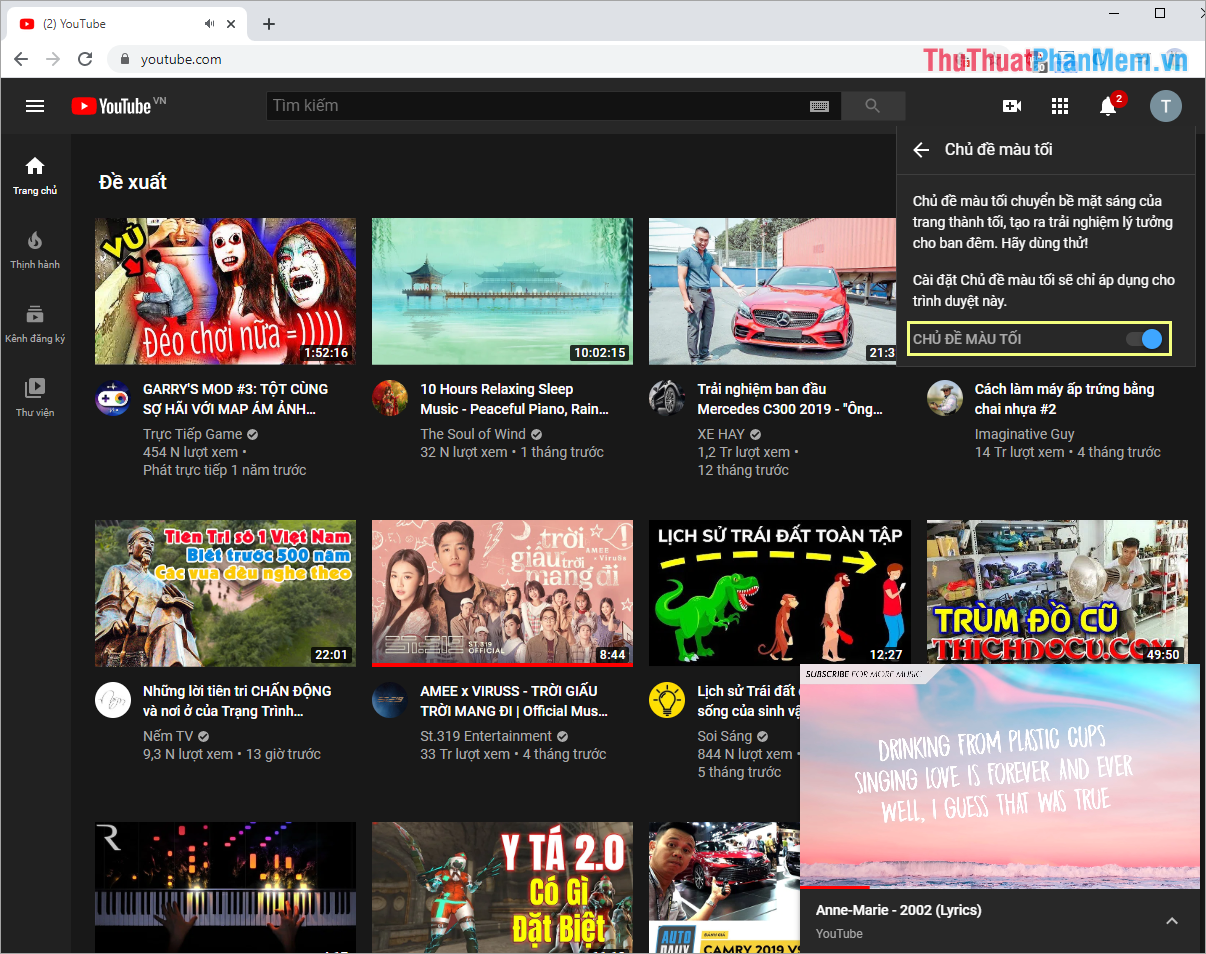 How to turn on Dark Mode on YouTube Picture 3