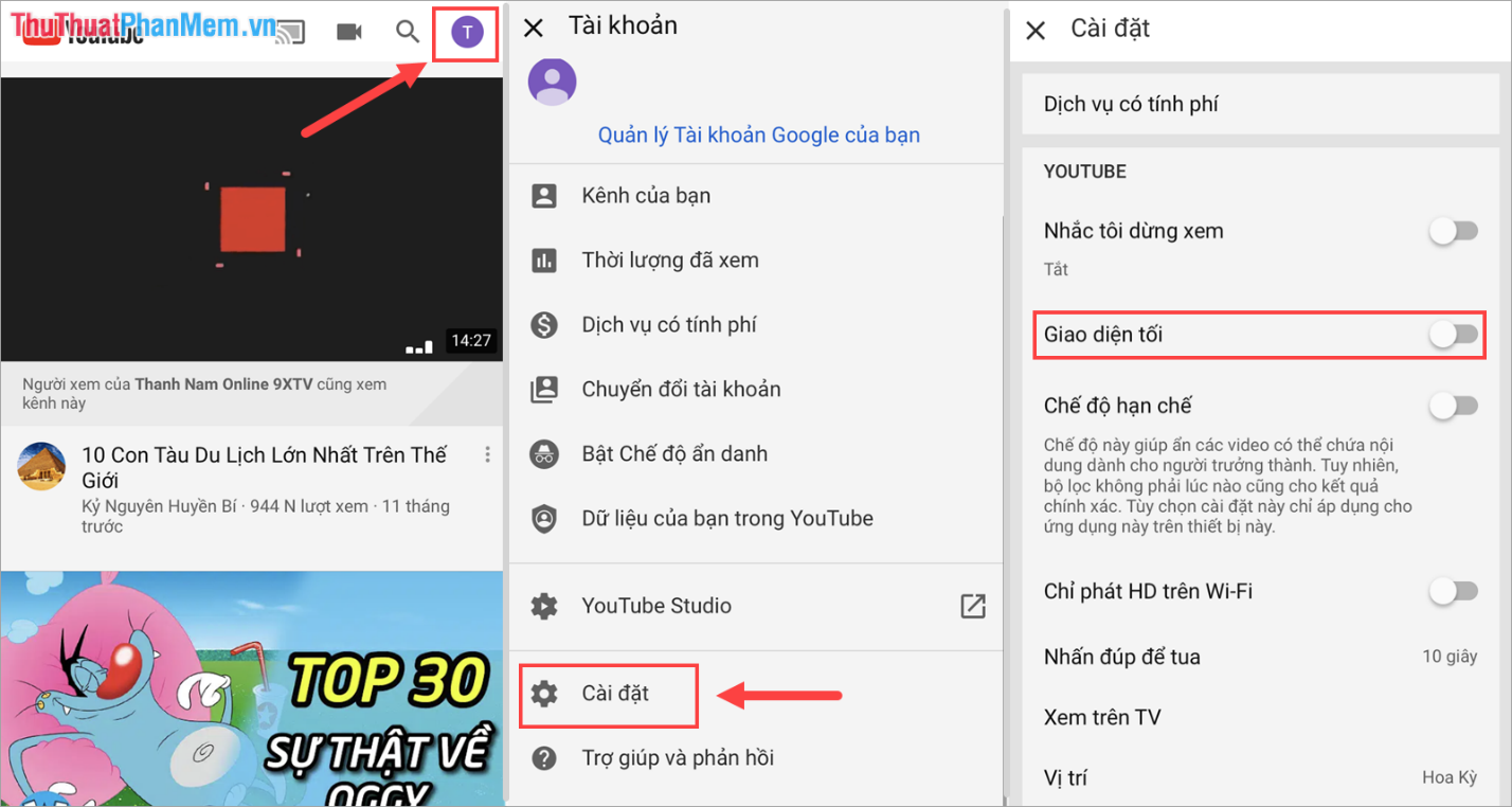 How to turn on Dark Mode on YouTube Picture 5