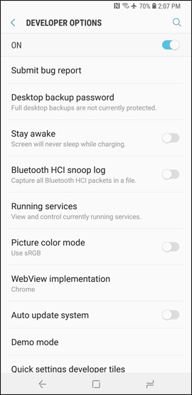 How to turn on developer mode on Galaxy S9 / Galaxy S9 + Picture 6