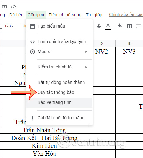 How to turn on editing notifications on Google Sheets Picture 1