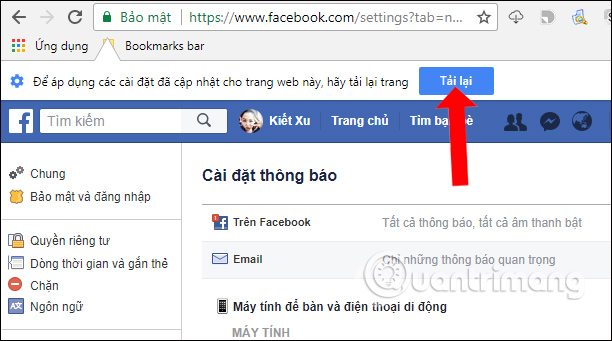 How to turn on Facebook notifications on Google Chrome Picture 8