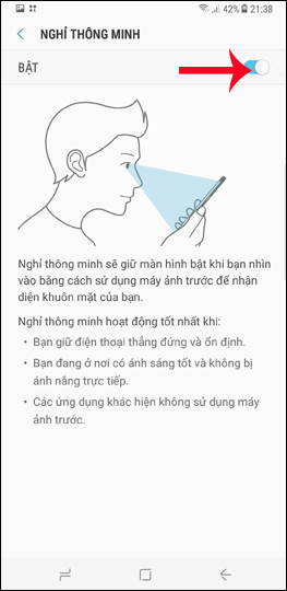 How to turn on smart sleep mode on Samsung Galaxy S8 Picture 3
