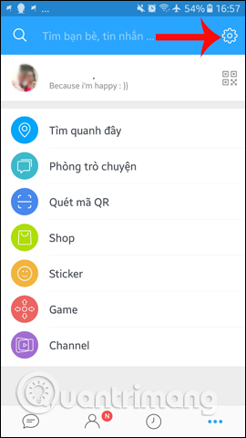 How to turn on the chat bubble on Zalo Picture 1