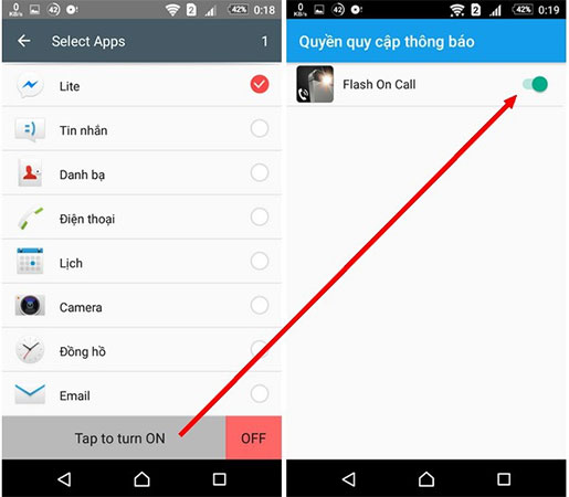 How to turn on the flash notification when there is a call or message on Android Picture 3
