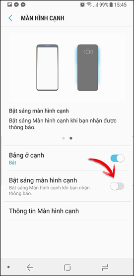 How to turn on the screen light when there is a notification on Galaxy S8 Picture 4