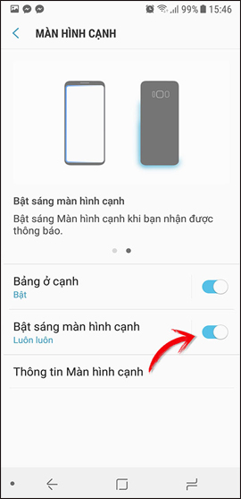 How to turn on the screen light when there is a notification on Galaxy S8 Picture 5