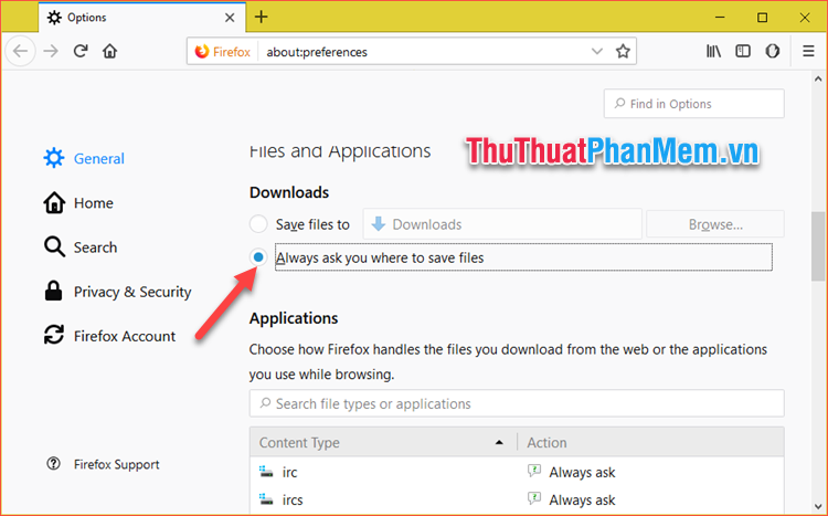 How to turn on the window to select the location for saving files when downloading on Chrome, Coc Coc, Firefox browsers Picture 7