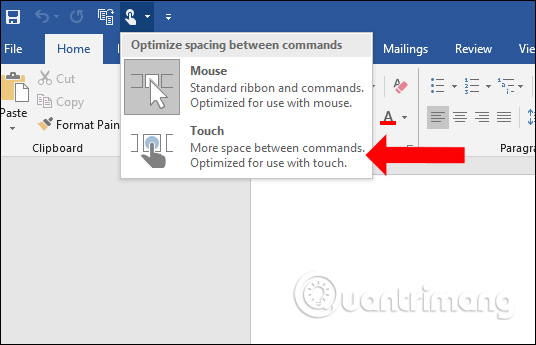 How to turn on, turn off Touch Mode on Word Picture 4