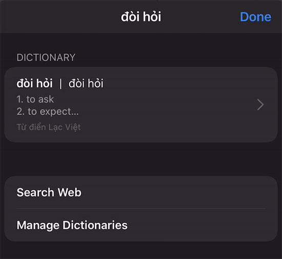 Picture 5 of How to turn on Vietnamese dictionary on iPhone