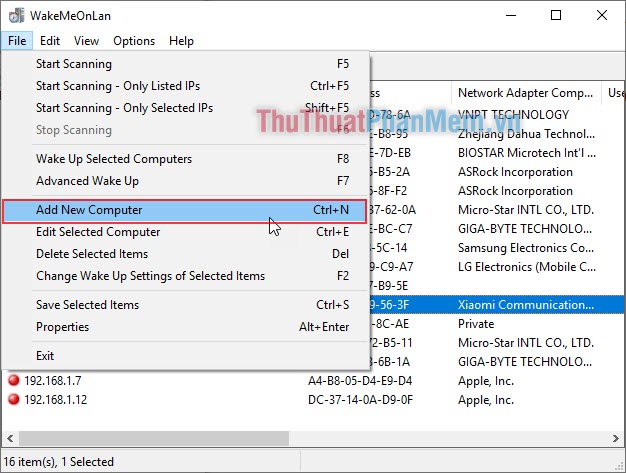How to turn on Wake-On-LAN for the computer - Turn on the remote computer in the LAN Picture 16