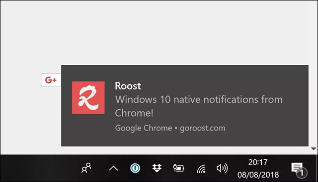 How to turn on Windows 10 Notification on Google Chrome