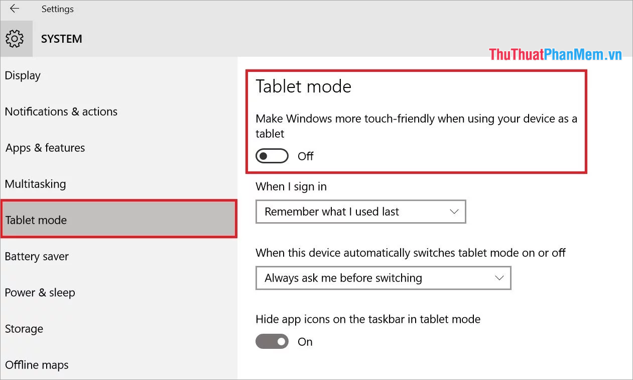 How to turn Tablet Mode off on Windows 10 Picture 7