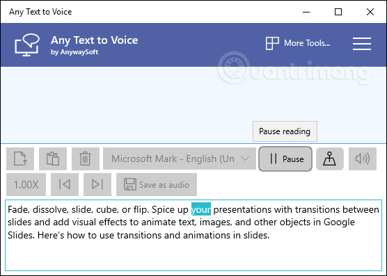 google text to voice reader