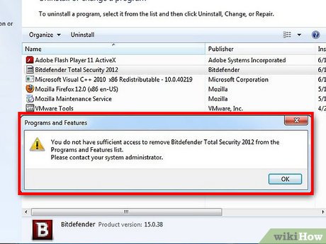 How to Uninstall Bitdefender Total Security 2012 Picture 10