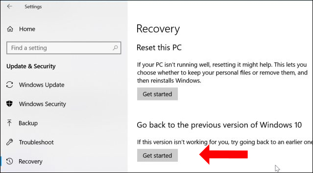 How to uninstall Windows 10 April 2018 Update Picture 4