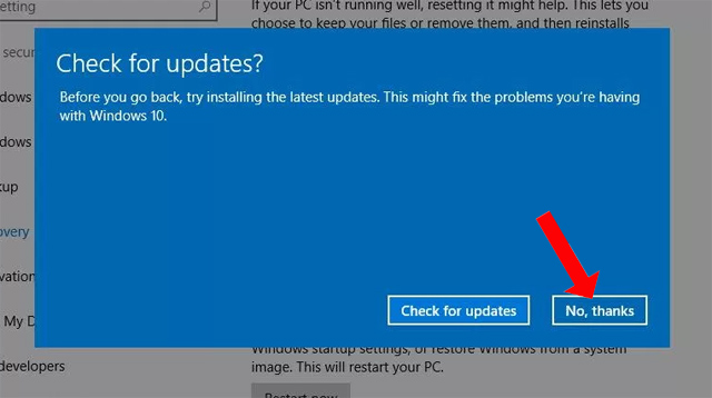 How to uninstall Windows 10 April 2018 Update Picture 6