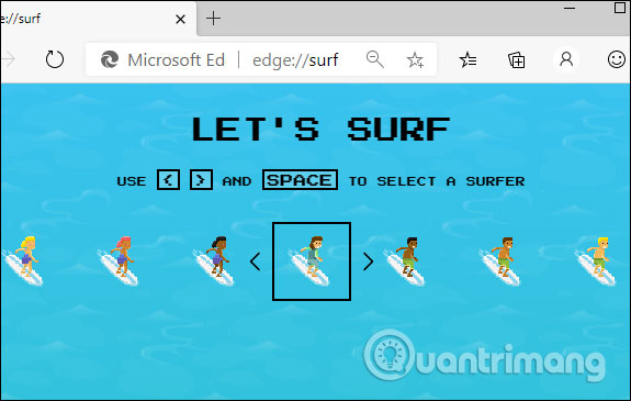 How to unlock SURF game on Edge Chromium Canary Picture 10