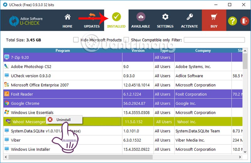 How to update software with UCheck on Windows Picture 11