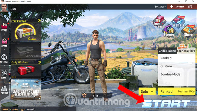 How to update the new 8x8 map in the Rules Of Survival game Picture 5