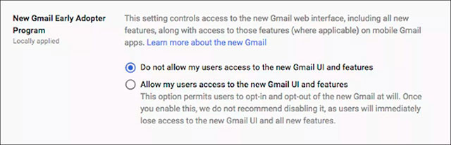 How to update the new Gmail interface if your Gmail has not been upgraded Picture 3