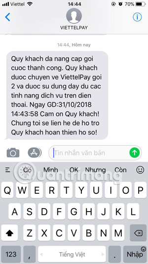 How to upgrade ViettelPay package Picture 9