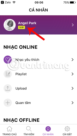 How to upgrade Zing Mp3 VIP account via Zalo Picture 9