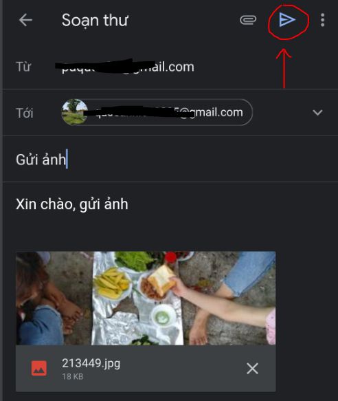 How to upload photos to Gmail using your phone and computer Picture 6