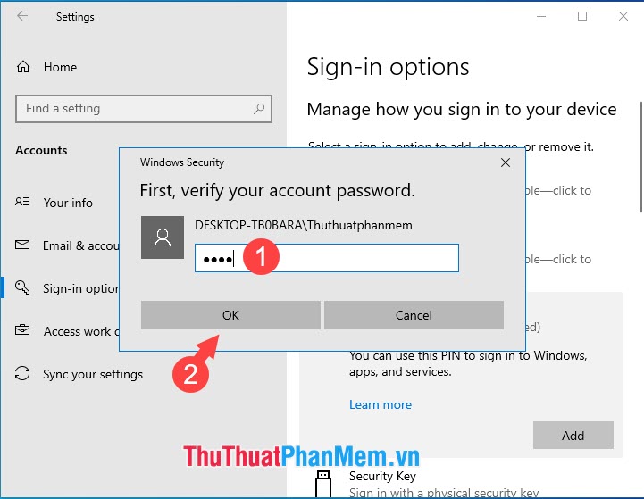 How to use a PIN to log in in Windows 10 Picture 8