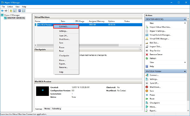 How to use a virtual machine to test Windows 10 Insider builds does not worry about system failure Picture 16