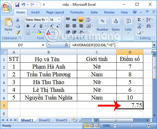 How to use AVERAGEIF function in Excel Picture 3