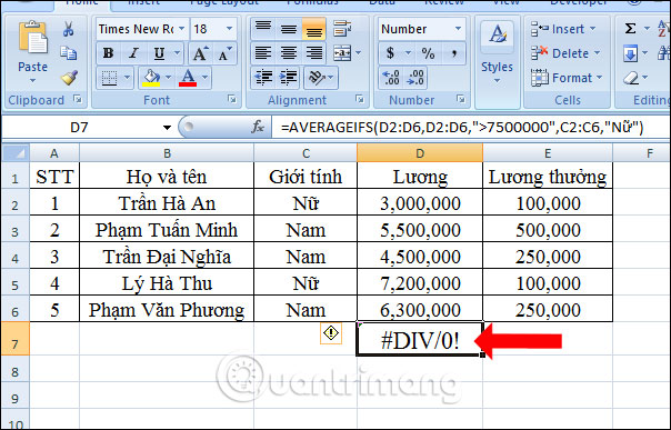 How to use AVERAGEIFS function on Excel Picture 9