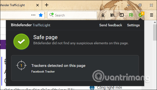 How to use Bitdefender TrafficLight to check web safely on Firefox Picture 5