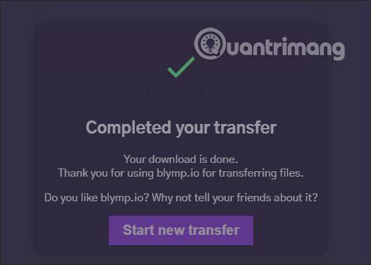How to use Blymp.io to send files quickly via the connection code Picture 5