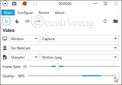 How to use Captura to take photos, record, film screen of Windows 10 Picture 4