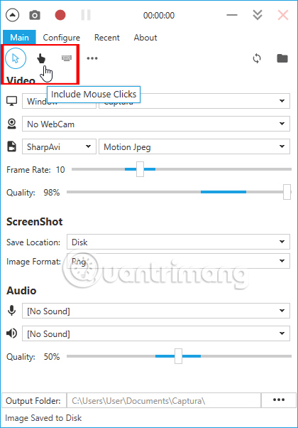How to use Captura to take photos, record, film screen of Windows 10 Picture 6